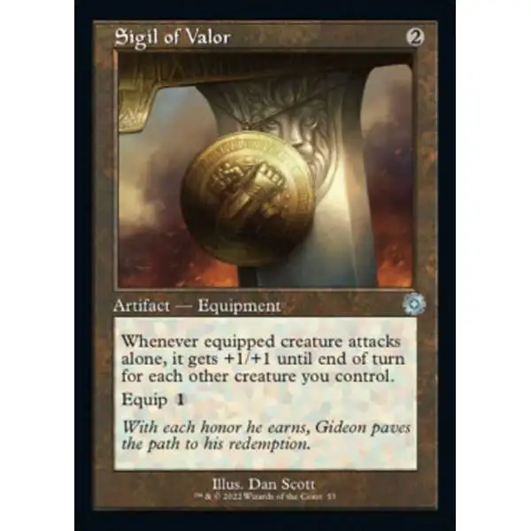 MtG The Brothers' War Retro Artifacts Uncommon Sigil of Valor #53 [Retro Frame]