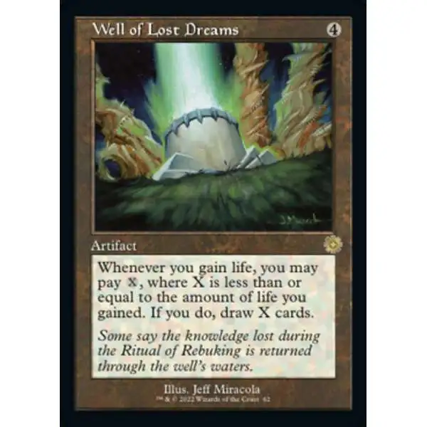 MtG The Brothers' War Retro Artifacts Rare Well of Lost Dreams #62 [Retro Frame FOIL]
