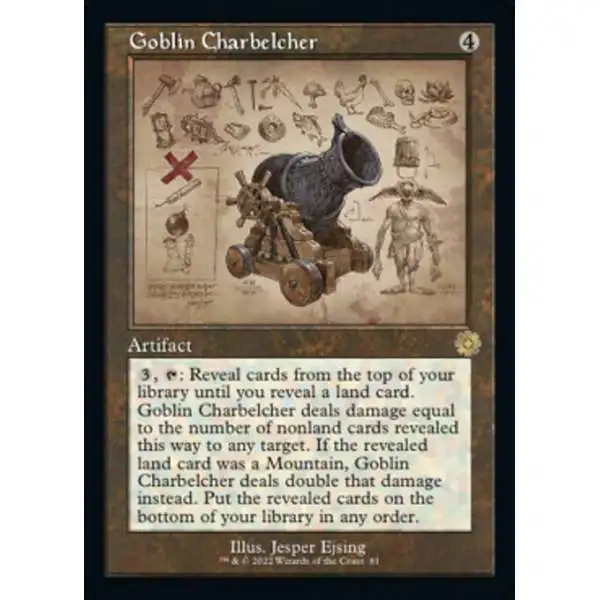 MtG The Brothers' War Retro Artifacts Rare Goblin Charbelcher #81 [Retro Schematic]