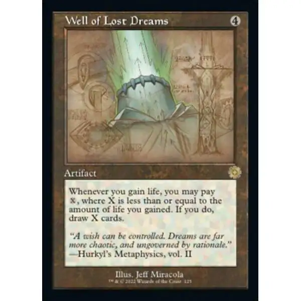 MtG The Brothers' War Retro Artifacts Rare Well of Lost Dreams #125 [Retro Schematic]