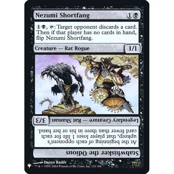 MtG The List Rare FOIL Nezumi Shortfang // Stabwhisker the Odious #131