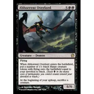 MtG Trading Card Game Theros Rare Foil Abhorrent Overlord #75