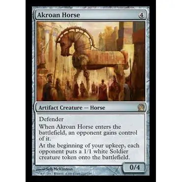 MtG Trading Card Game Theros Rare Foil Akroan Horse #210