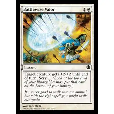 MtG Trading Card Game Theros Common Battlewise Valor #1