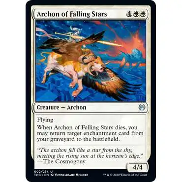 MtG Trading Card Game Theros Beyond Death Uncommon Foil Archon of Falling Stars #2