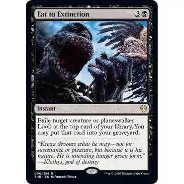 MtG Trading Card Game Theros Beyond Death Rare Eat to Extinction #90