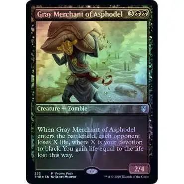 MtG Theros Beyond Death Uncommon Gray Merchant of Asphodel #355 [Promo Pack Foil]