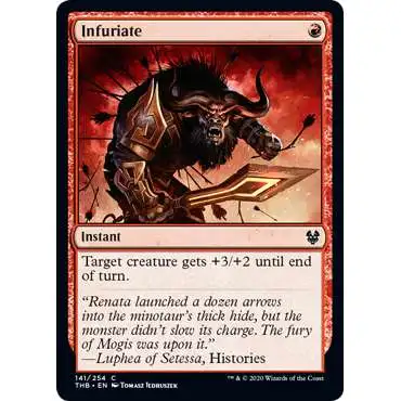MtG Trading Card Game Theros Beyond Death Common Infuriate #141