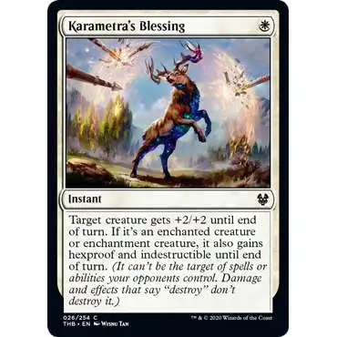 MtG Trading Card Game Theros Beyond Death Common Karametra's Blessing #26