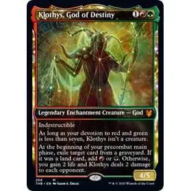 MtG Trading Card Game Theros Beyond Death Mythic Rare Klothys, God of Destiny #268 [Showcase]