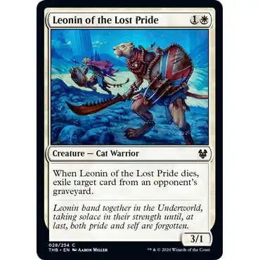 MtG Trading Card Game Theros Beyond Death Common Leonin of the Lost Pride #28