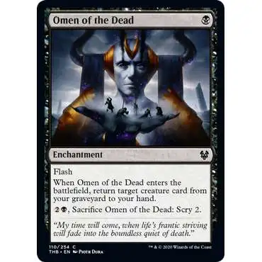 MtG Trading Card Game Theros Beyond Death Common Omen of the Dead #110