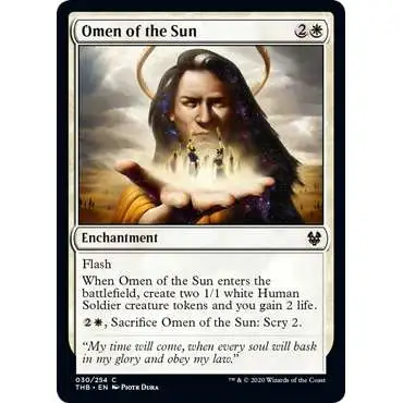MtG Trading Card Game Theros Beyond Death Common Omen of the Sun #30