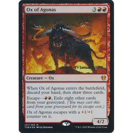 MtG Trading Card Game Theros Beyond Death Mythic Rare Ox of Agonas #147 [Prerelease Foil]