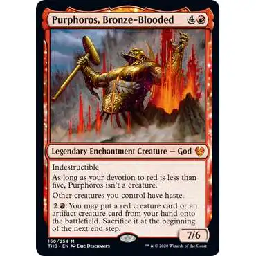 MtG Trading Card Game Theros Beyond Death Mythic Rare Purphoros, Bronze-Blooded #150