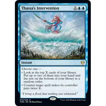 MtG Trading Card Game Theros Beyond Death Rare Thassa's Intervention #72