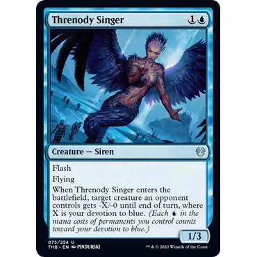 MtG Trading Card Game Theros Beyond Death Uncommon Threnody Singer #75
