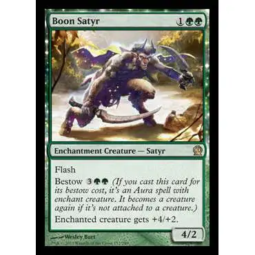 MtG Trading Card Game Theros Rare Foil Boon Satyr #152