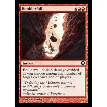 MtG Trading Card Game Theros Common Boulderfall #115