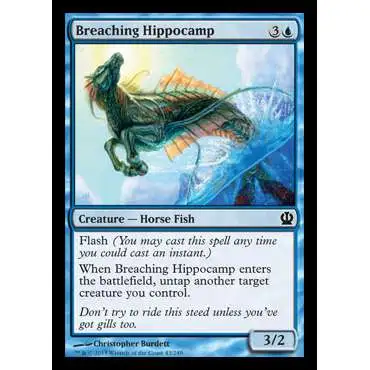 MtG Trading Card Game Theros Common Breaching Hippocamp #43