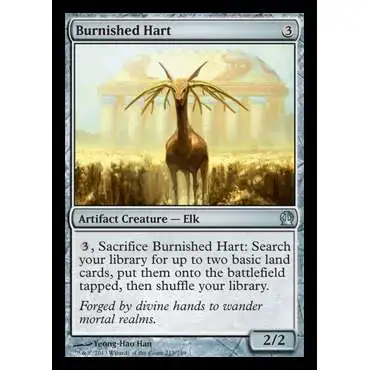 MtG Trading Card Game Theros Uncommon Foil Burnished Hart #213