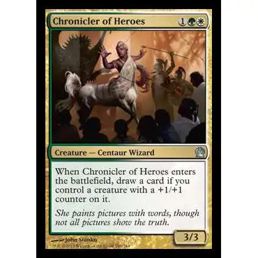 MtG Trading Card Game Theros Uncommon Foil Chronicler of Heroes #190