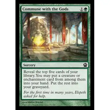 MtG Trading Card Game Theros Common Foil Commune with the Gods #155