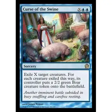 MtG Trading Card Game Theros Rare Curse of the Swine #46