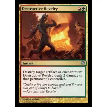 MtG Trading Card Game Theros Uncommon Foil Destructive Revelry #192