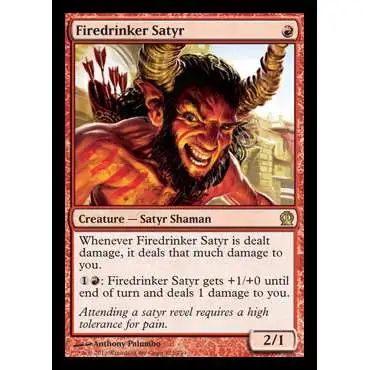 MtG Trading Card Game Theros Rare Firedrinker Satyr #122