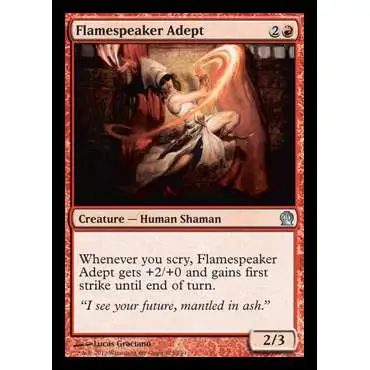 MtG Trading Card Game Theros Uncommon Flamespeaker Adept #123
