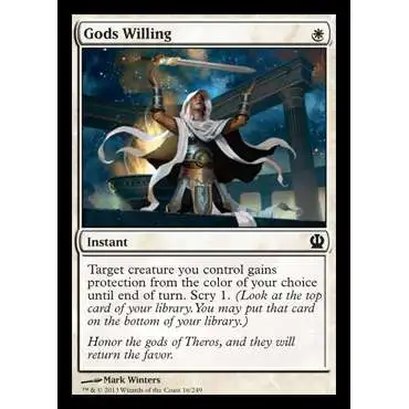 MtG Trading Card Game Theros Common Gods Willing #16