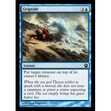 MtG Trading Card Game Theros Common Foil Griptide #50