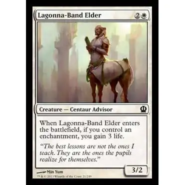 MtG Trading Card Game Theros Common Lagonna-Band Elder #21