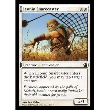 MtG Trading Card Game Theros Common Leonin Snarecaster #23