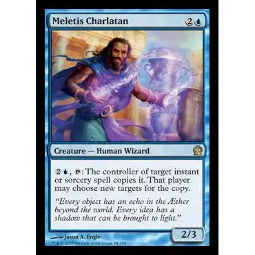MtG Trading Card Game Theros Rare Foil Meletis Charlatan #54