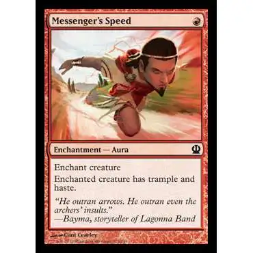 MtG Trading Card Game Theros Common Foil Messenger's Speed #129