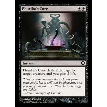 MtG Trading Card Game Theros Common Foil Pharika's Cure #100