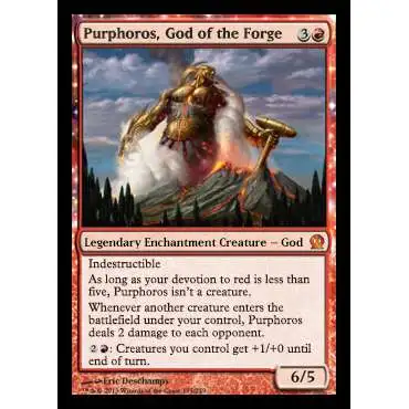 MtG Trading Card Game Theros Mythic Rare Purphoros, God of the Forge #135