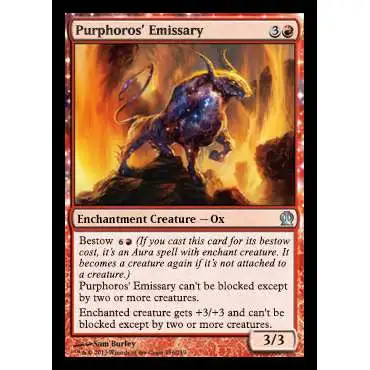 MtG Trading Card Game Theros Uncommon Foil Purphoros's Emissary #136