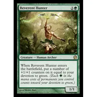 MtG Trading Card Game Theros Rare Foil Reverent Hunter #173