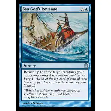 MtG Trading Card Game Theros Uncommon Foil Sea God's Revenge #61