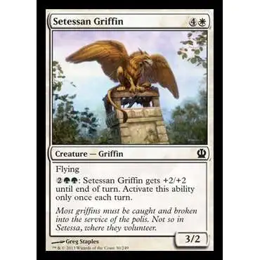 MtG Trading Card Game Theros Common Foil Setessan Griffin #30