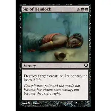 MtG Trading Card Game Theros Common Foil Sip of Hemlock #106