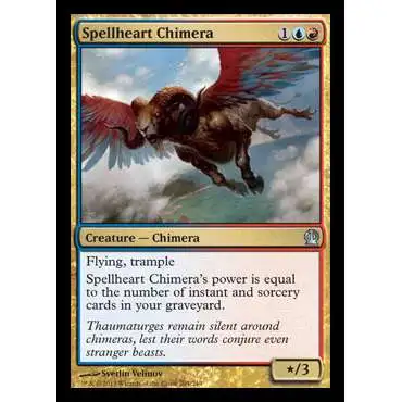 MtG Trading Card Game Theros Uncommon Spellheart Chimera #204