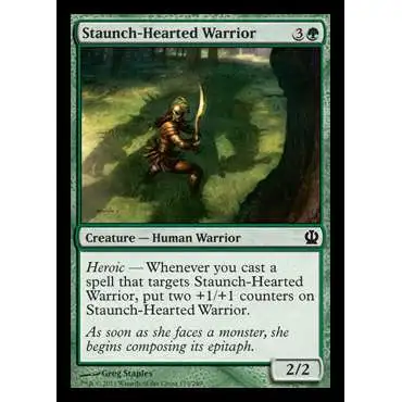 MtG Trading Card Game Theros Common Staunch-Hearted Warrior #179