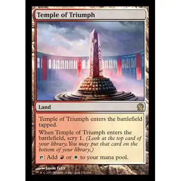 MtG Trading Card Game Theros Rare Foil Temple of Triumph #228
