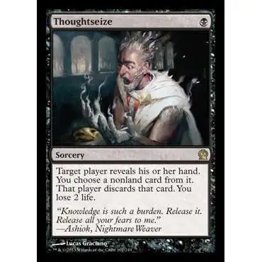 MtG Trading Card Game Theros Rare Thoughtseize #107