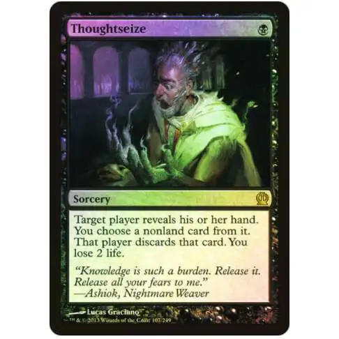 MtG Trading Card Game Theros Rare Foil Thoughtseize #107