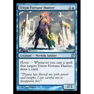 MtG Trading Card Game Theros Uncommon Triton Fortune Hunter #69